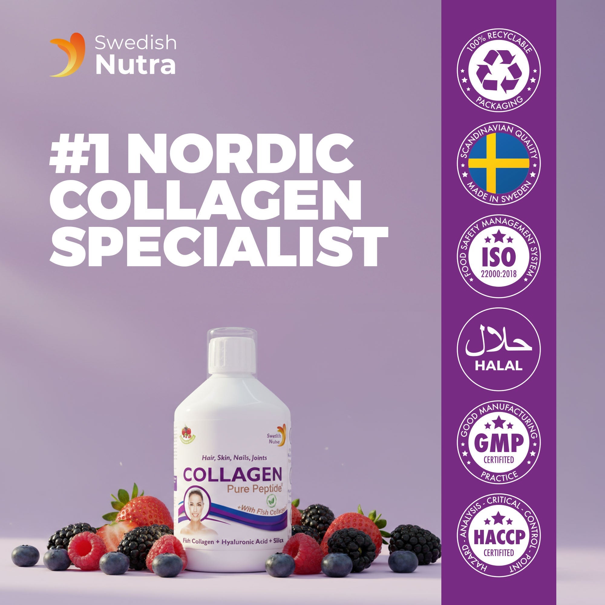 Swedish Nutra - Collagen Fish Pure Peptide Liquid 500ML