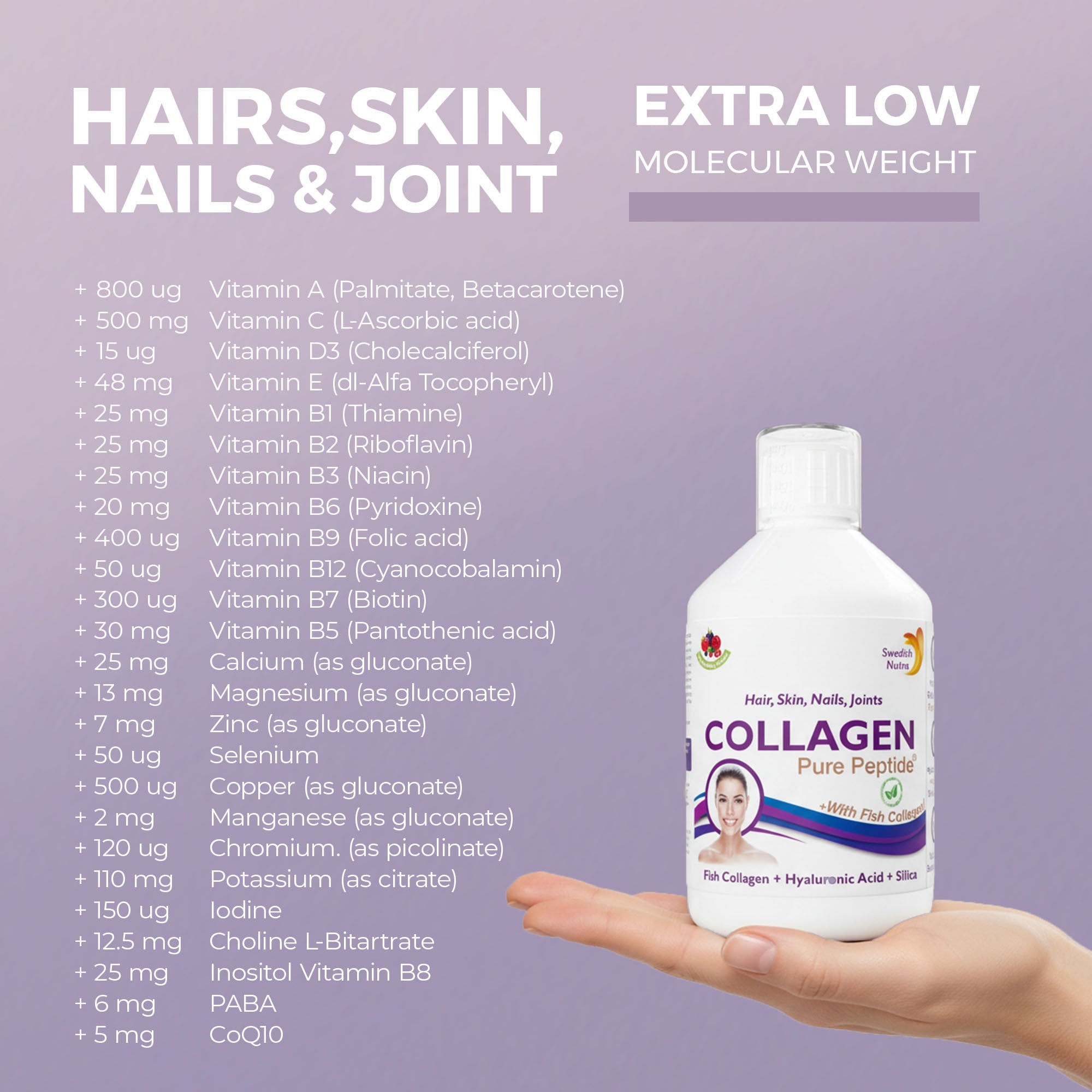 Swedish Nutra - Collagen Fish Pure Peptide Liquid 500ML