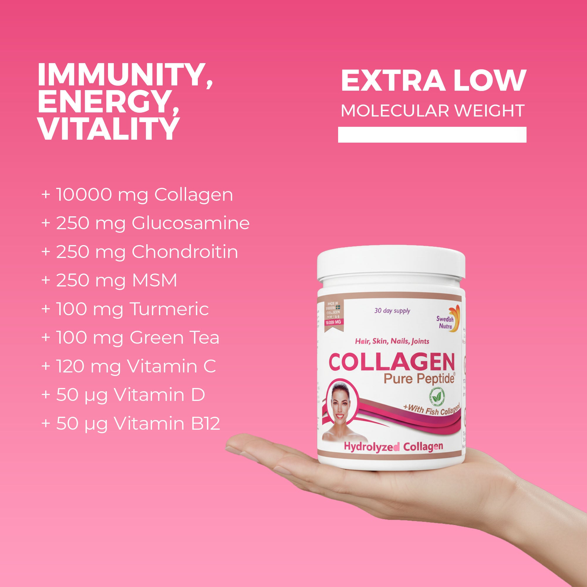 Swedish Nutra - Collagen Fish Pure Peptide Powder 300MG
