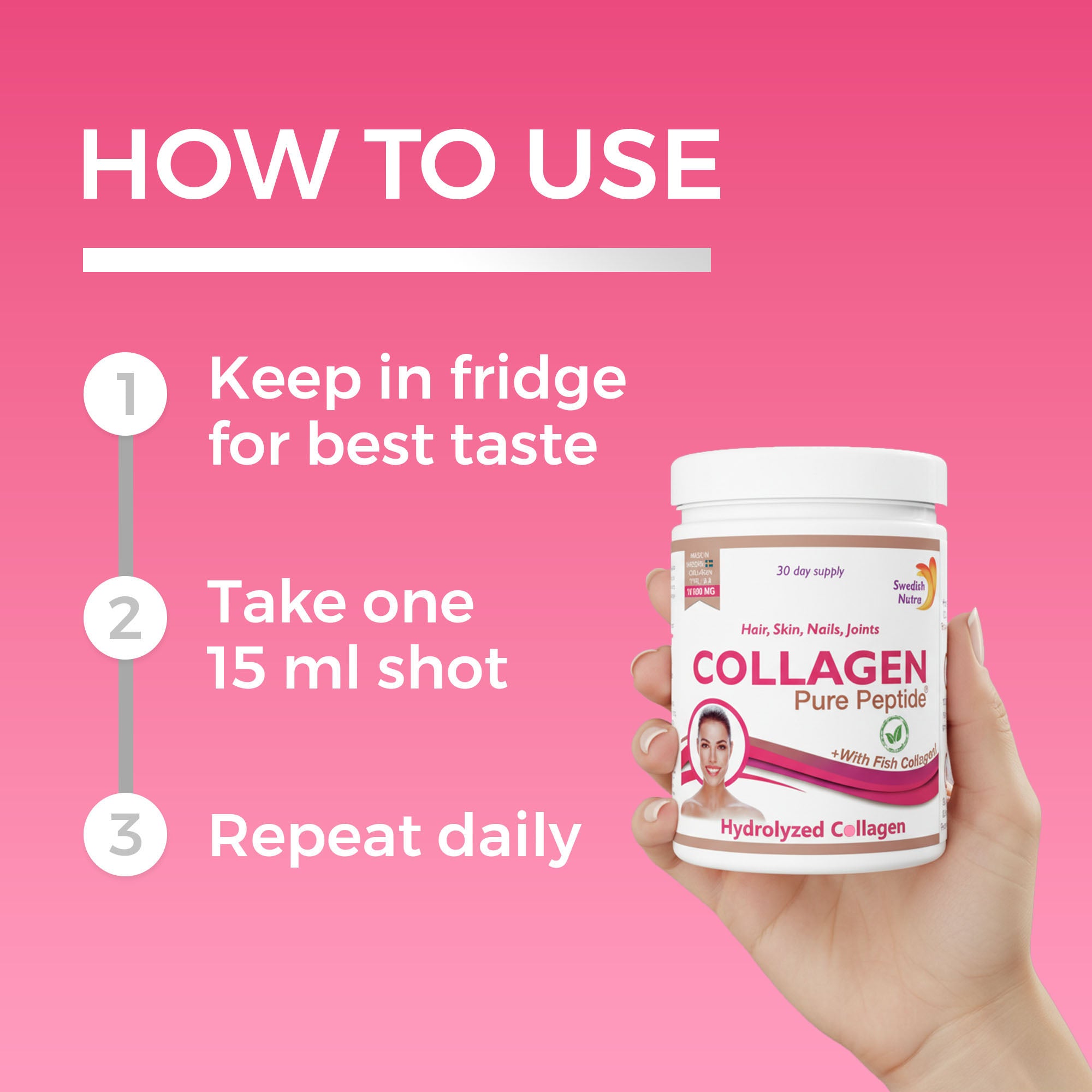 Swedish Nutra - Collagen Fish Pure Peptide Powder 300MG