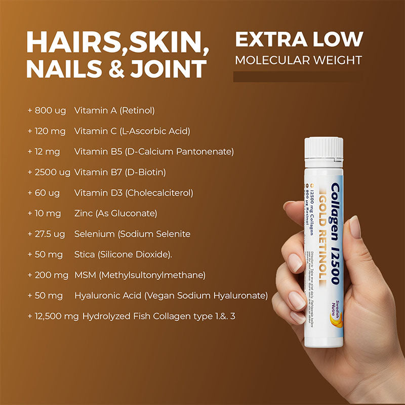 Swedish Nutra - Collagen Gold Retinol Shots